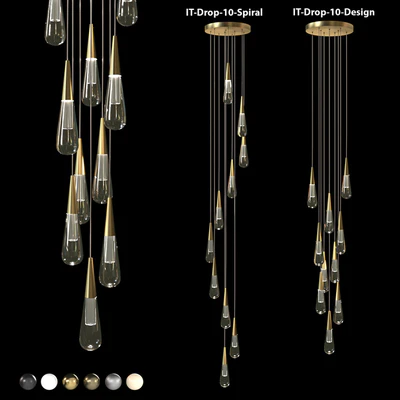 Pendant lamp IT-Drop-10-Spiral, IT-Drop-10-Design — Ver 1