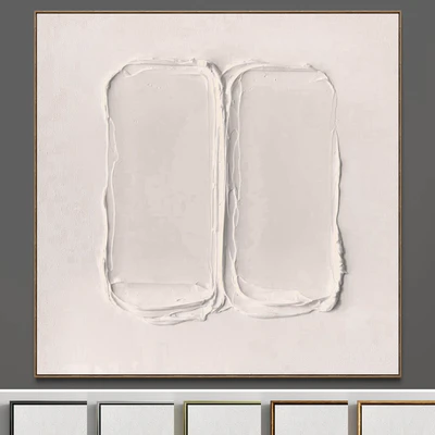 Plaster two square photo frames 38 — Ver 1
