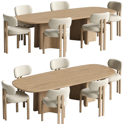 BAY Chair and Issho Rectangle Table 8 Seater — Вид 1