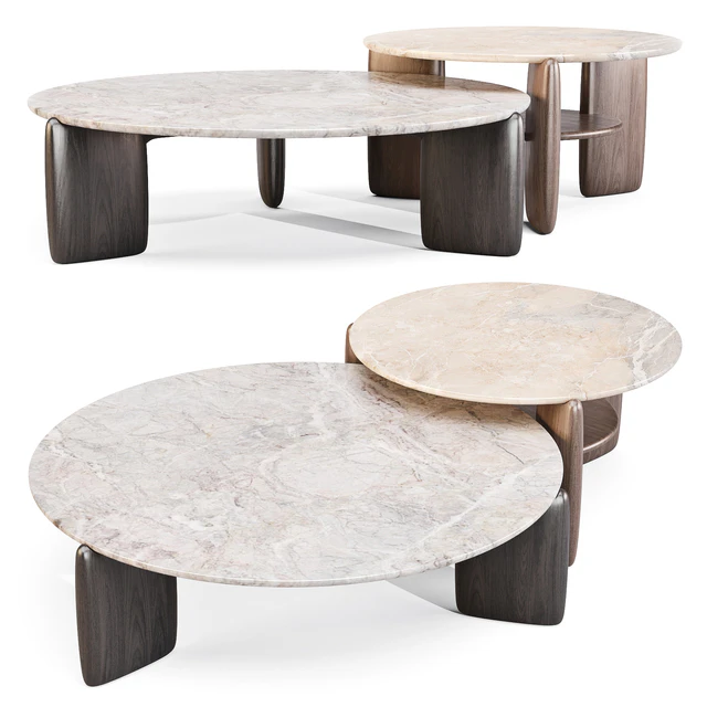 Tacchini: Kanji - Coffee and Side Table — Скачать