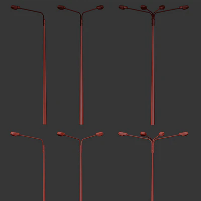 Collection Road Street Lights / Набор дорожных фонарей — Вид 2