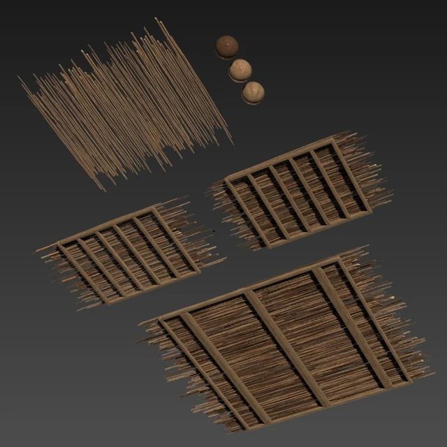 Ceiling wood sang thin branch n1 / Потолок из тонких коряжных веток — Скачать