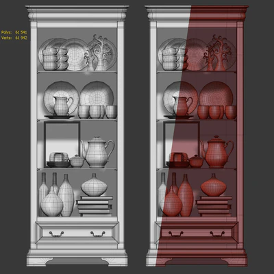Cabinet bookcase. Showcase Belfan Olivia — Ver 6