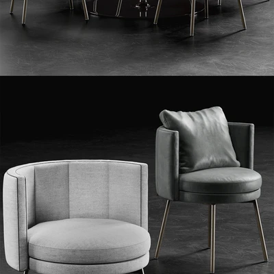 Стул Minotti Torii, Стол Minotti Oliver Lounge — Вид 4