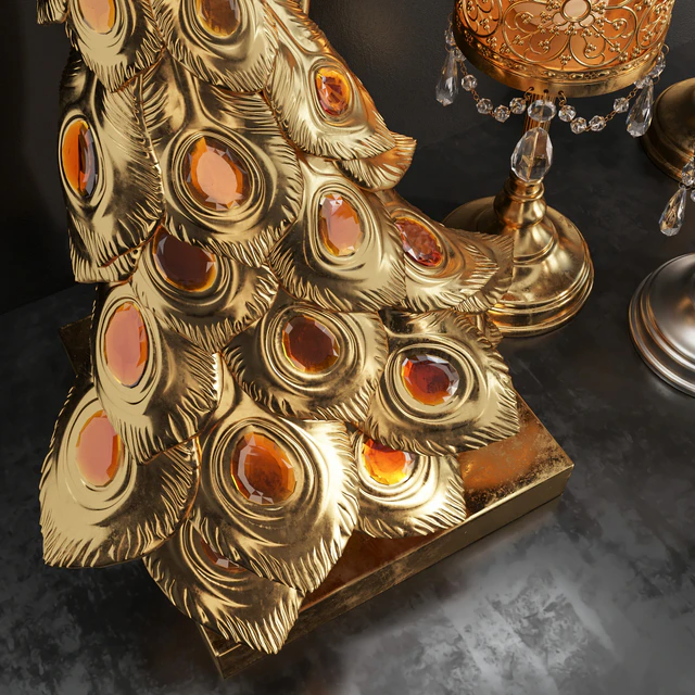 Decoration Set 25 Peacock and candles. — Скачать