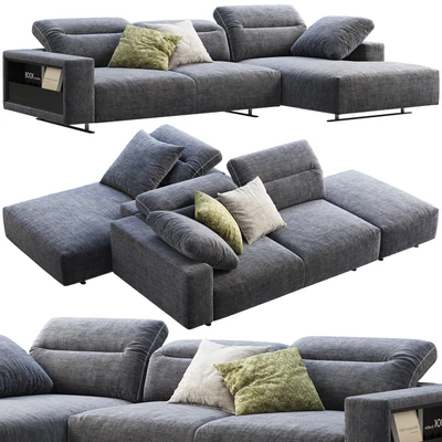 BoConcept Hampton chaise lounge fabric sofas (2 options) — Ver 1