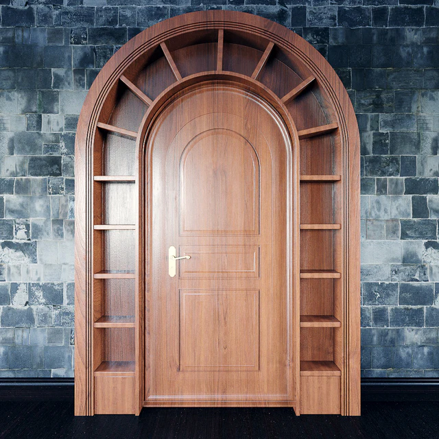 Wooden arched doorway — Descargar