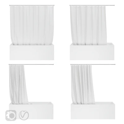 Shower curtain and bathtub Knief shape 70 — View 1