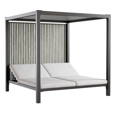 Outdoor garden wicker woven daybed Skyline design Horizon — Вид 1