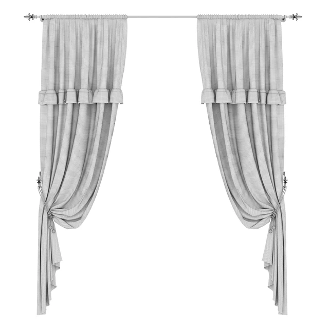 Linen curtains on the hooks — Descargar