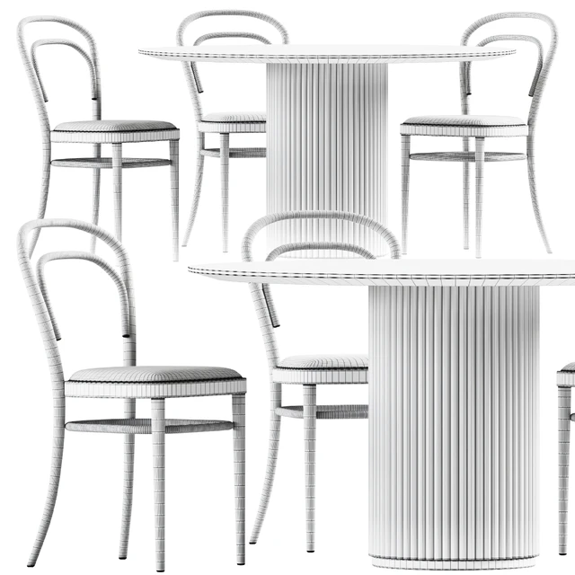 Table Palais royal By asplund and Bentwood Chair 215 by Thonet — Descargar