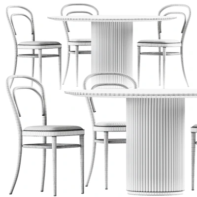 Table Palais royal By asplund and Bentwood Chair 215 by Thonet — Ver 2