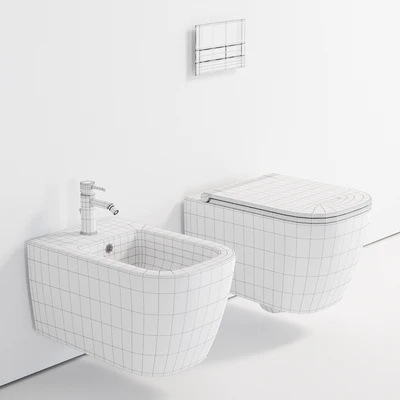 Esedra by SDR Ceramiche Quadra Wall-Hung WC — Ver 2