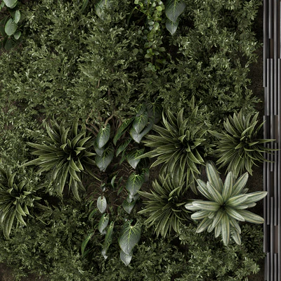 Indoor Wall  Vertical Garden in Wooden Base - Set 1395 — Вид 3