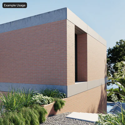 smooth brick wall texture red — View 5