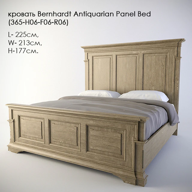 Bed Bernhardt Antiquarian Panel Bed (365-H06-F06-R06) — Descargar