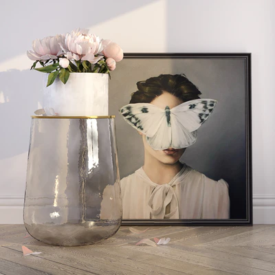 decorative set with peonies — Вид 1