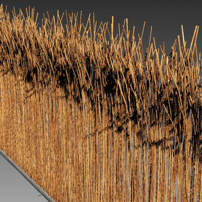 Screen long branch thin decor n5 / Long screen of thin branches No. 5 — Ver 5