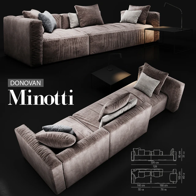 Sofa Minotti DONOVAN — Descargar