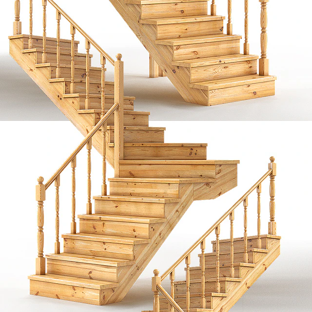 Set of wooden stairs — Descargar