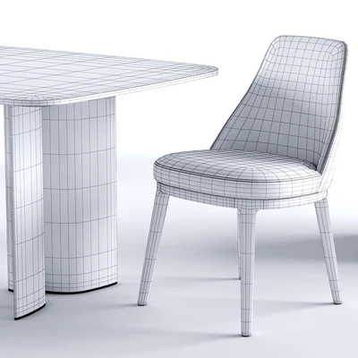 Lucylle dining chair and Gullwing table - Lema — Ver 3