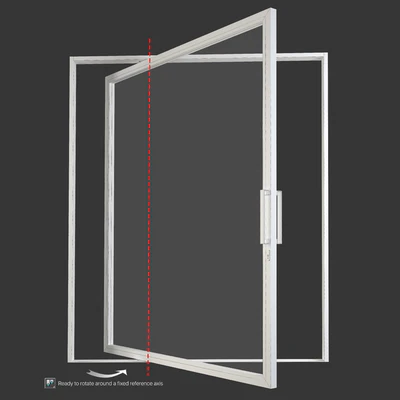 Aluminum pivot door — Ver 3