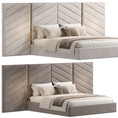 Albero bed with wide headboard — Ver 1