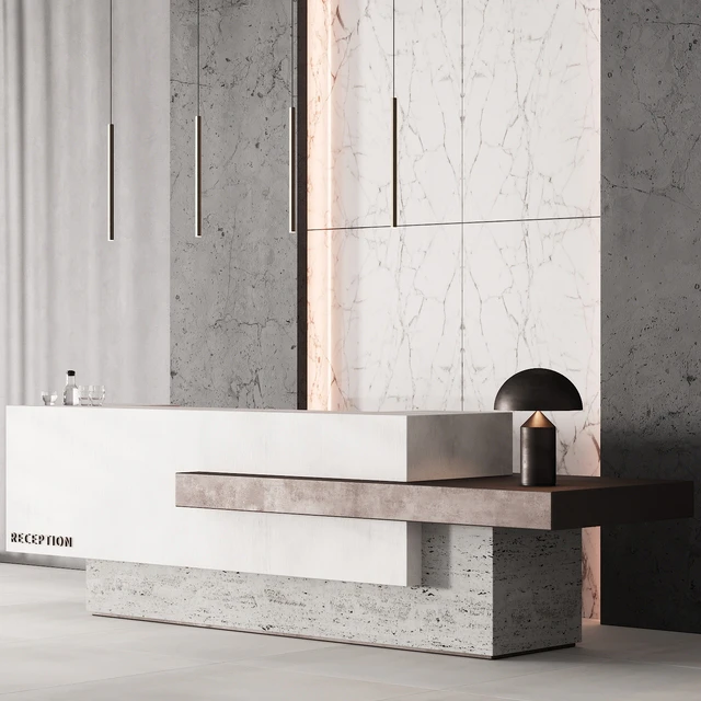 183 office furniture 03 reception desk 03 — Descargar