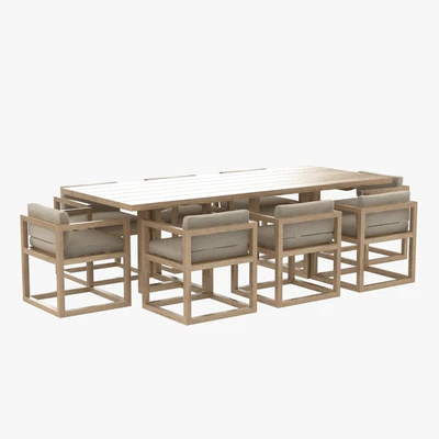 restoration hardware aviara armchair and dining table — Ver 1