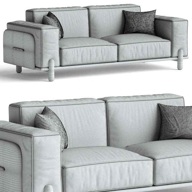 Upholstered Loveseat — Скачать