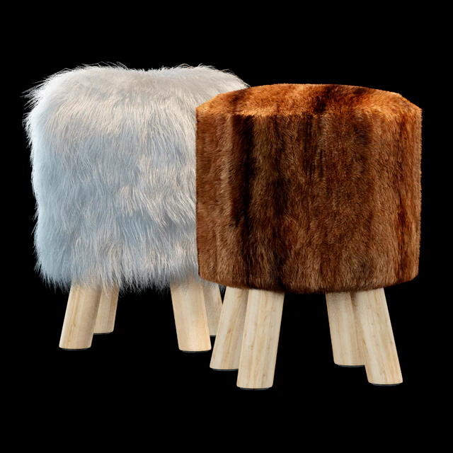 Faux Fur Stool — Descargar