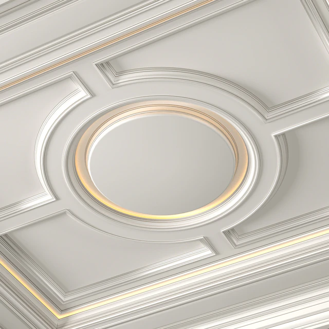 Кессонный потолок с подсветкой в классическом стиле .Modern coffered illuminated ceiling — Скачать
