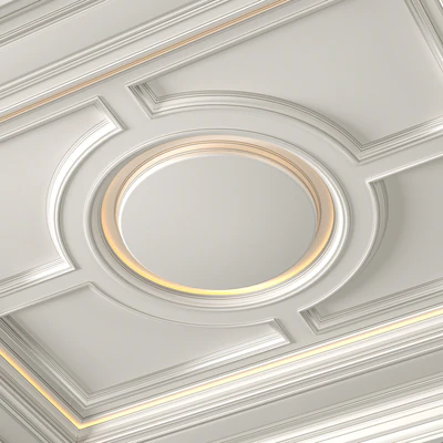 Кессонный потолок с подсветкой в классическом стиле .Modern coffered illuminated ceiling — Вид 6