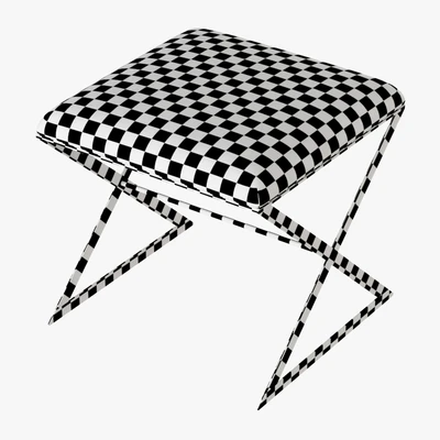 X-Side Gold Leaf Stool — Ver 2