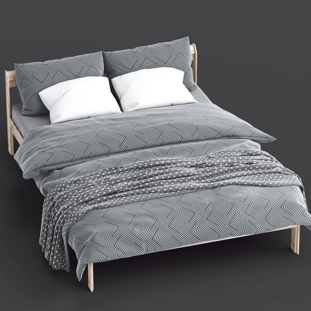 Ikea NEIDEN Bed frame, pine birch, Luröy — Descargar