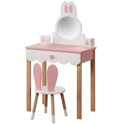 Costzon Kids Vanity Set with Mirror and chair — Ver 3