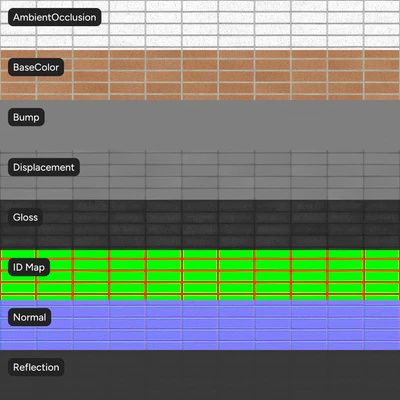 dragfaced stack bond brick wall texture orange — Вид 4