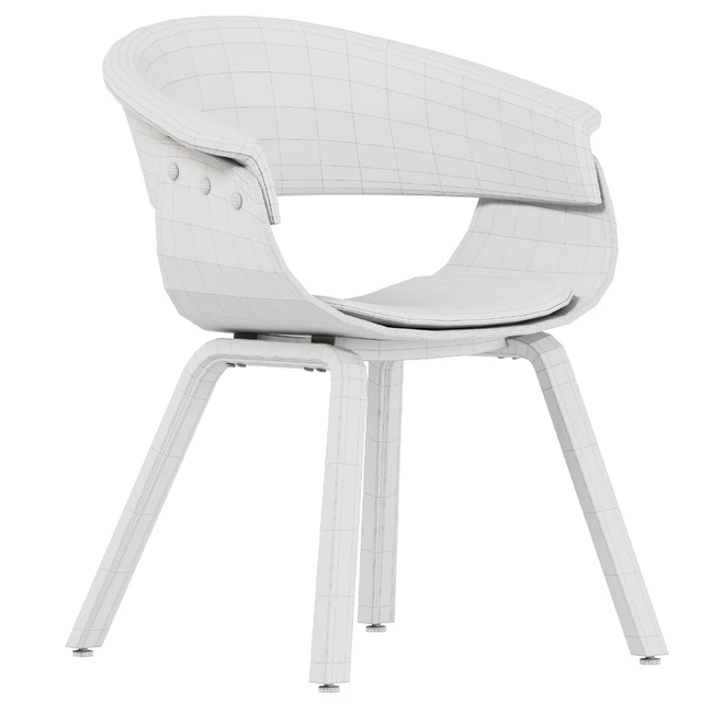 Walnut Wood Modern Dining Chair — Descargar