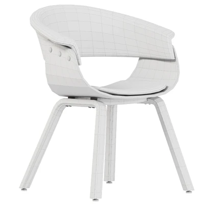 Walnut Wood Modern Dining Chair — Ver 4