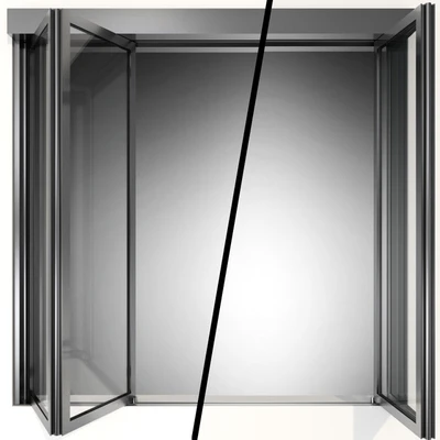 Складывающиеся металлические автоматические двери /  Folding Metal Automatic Doors — Вид 3