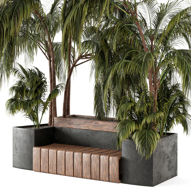 Outdoor Garden set bush and Tree - Garden Set 76 — Скачать