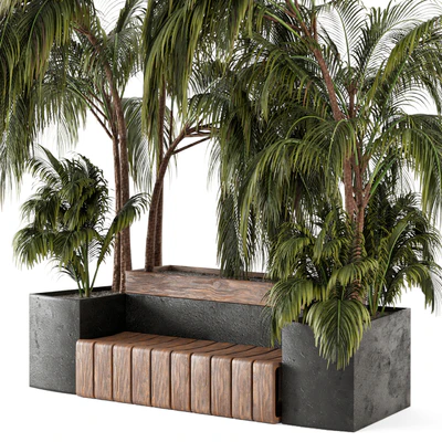 Outdoor Garden set bush and Tree - Garden Set 76 — Вид 3