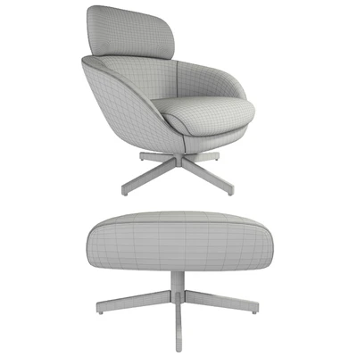 Minotti Russell Arm Chair With Puff — Вид 3