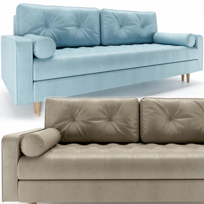 Диван Ситено в 6 цветах ( Smart Grafit/Barhat Emerald/Smart Blue/Smart Seladon/Barhat Salmon/Velvet Light) от Диванру — Вид 5