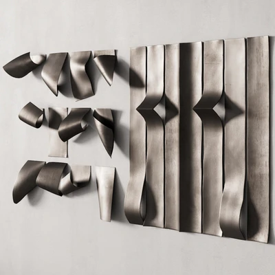 280 decorative wall art 12 metal wall sculptures P01 — Ver 4