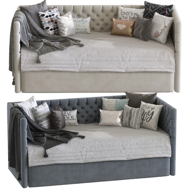 Childrens sofa bed with decorative pillows 5 — Descargar