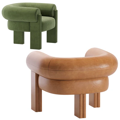 Sevigne Armchair X Metaphores STUDIOPARISIEN Velvet and Leather — Ver 6