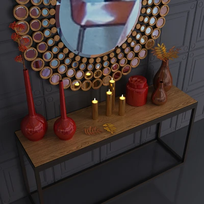 Dome Deco decor set with mirror and console — Ver 3