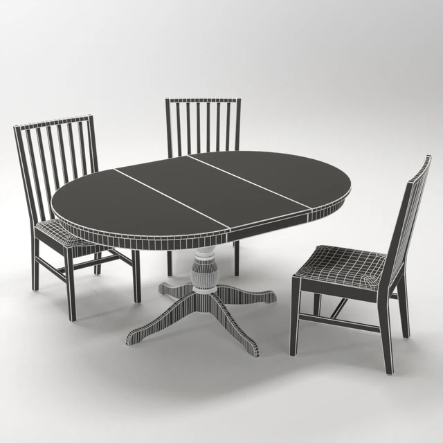Table and chairs IKEA INGATORP — Descargar