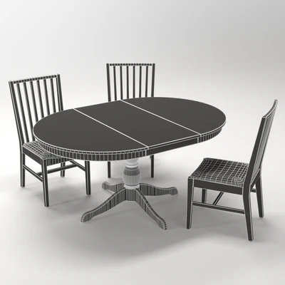 Table and chairs IKEA INGATORP — Ver 2